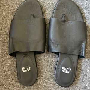 Eileen Fisher leather slides